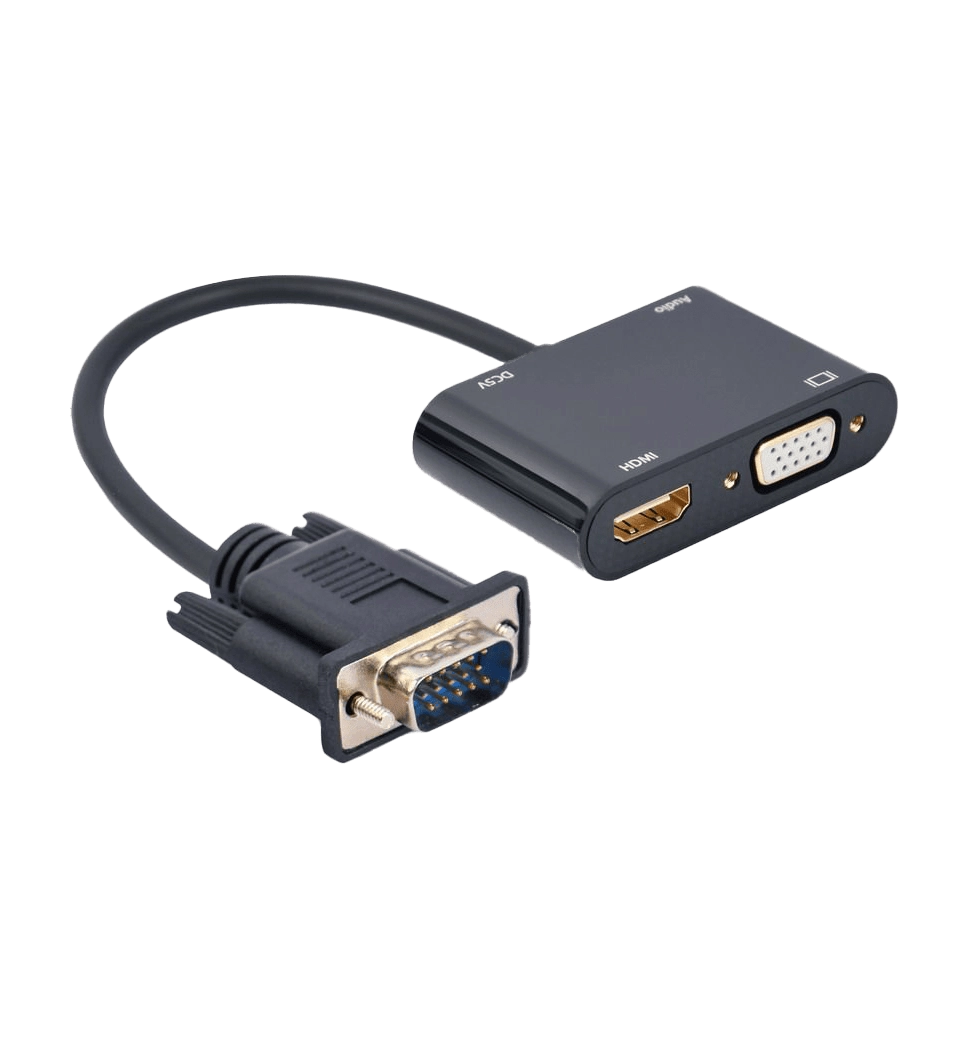 Адаптер-перехідник VGA на HDMI/VGA Cablexpert A-VGA-HDMI-02
