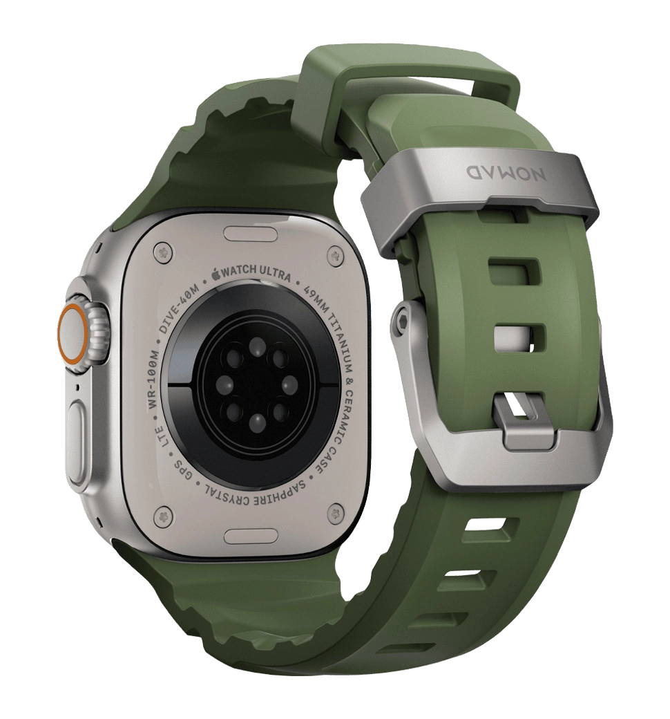 Ремешок Nomad Rocky Point Band Natural Titanium Hardware Forest 46mm/49mm (NM014841858)