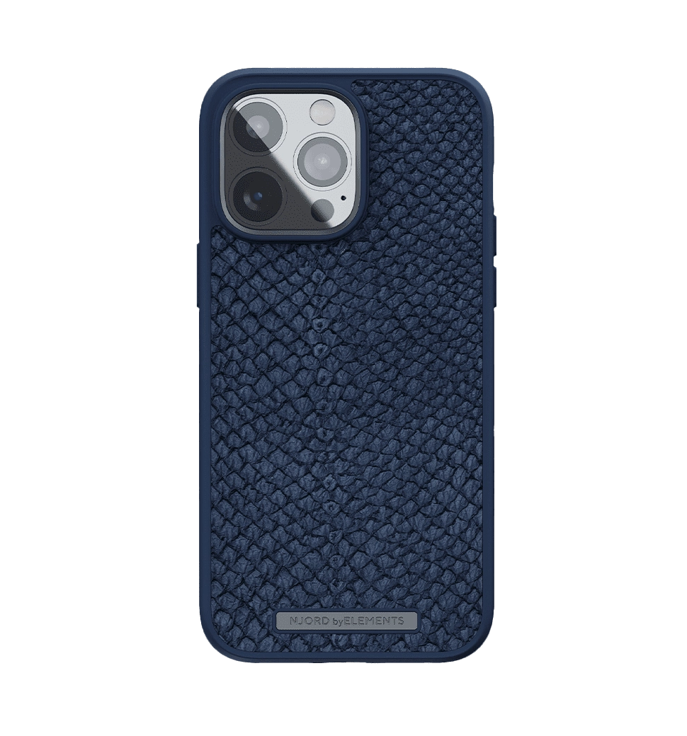 Чохол Njord Salmon Leather MagSafe Case Blue for iPhone 14 Pro (NA43SL01)