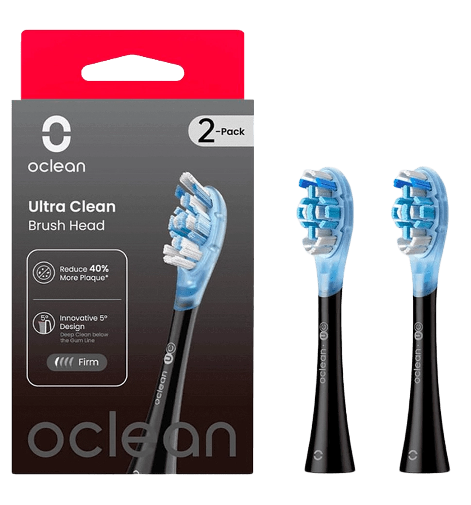 Насадка для зубной електрощетки Oclean UC02 B02 Ultra Clean Brush Head Black (2 шт) (6970810553543)
