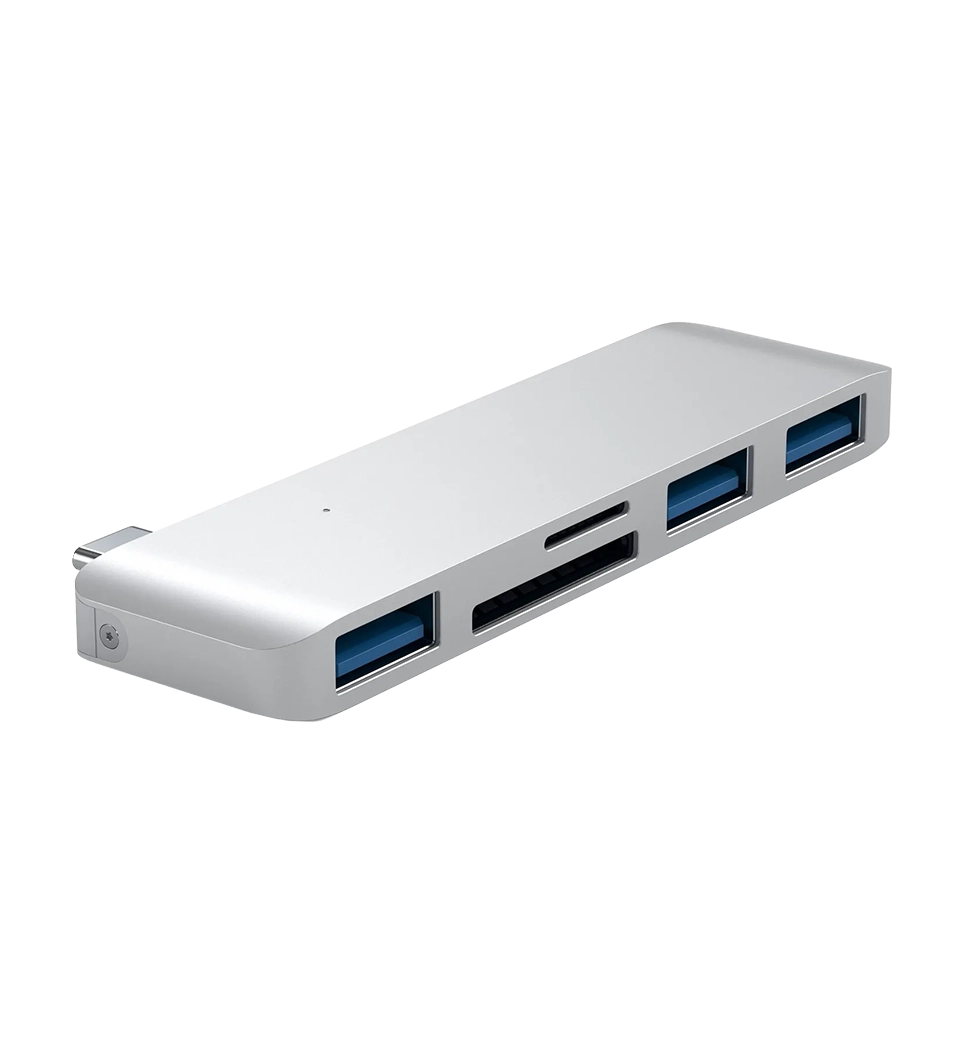 Хаб Satechi Type-C USB 3.0 3-in-1 Combo Hub Silver (ST-TCUHS)