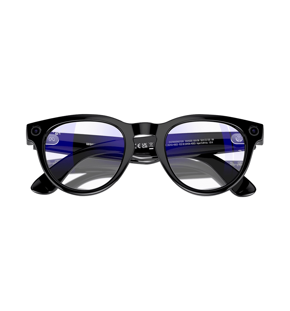 Смарт-окуляри Ray-Ban Meta Headliner Shiny Black/Clear with blue-violet light (RW4009 601/SB 50-23)