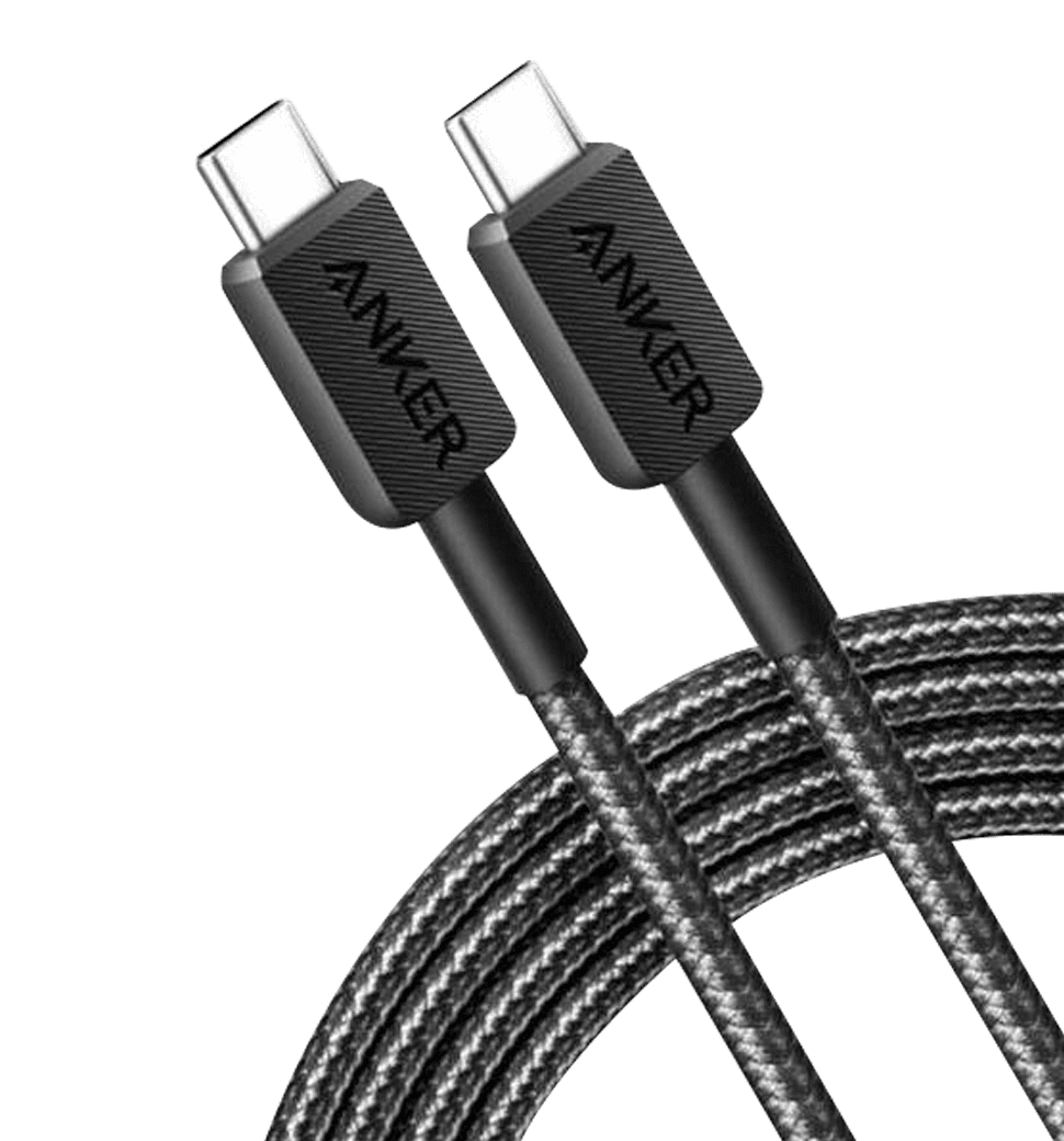 Кабель ANKER 322 USB-C to USB-C - 1.8m Nylon (Черный)