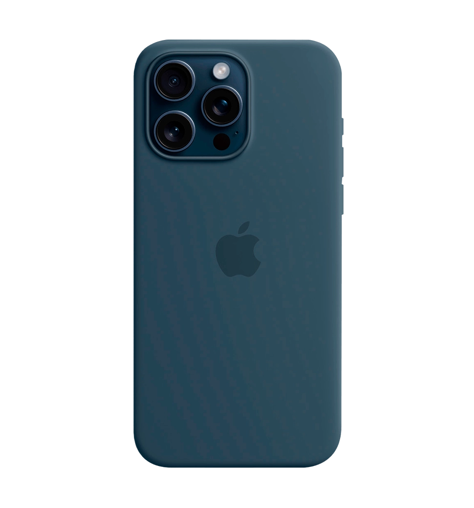 Чехол Силиконовый iPhone 15 Pro Silicone Case с MagSafe Storm Blue (MT1D3)