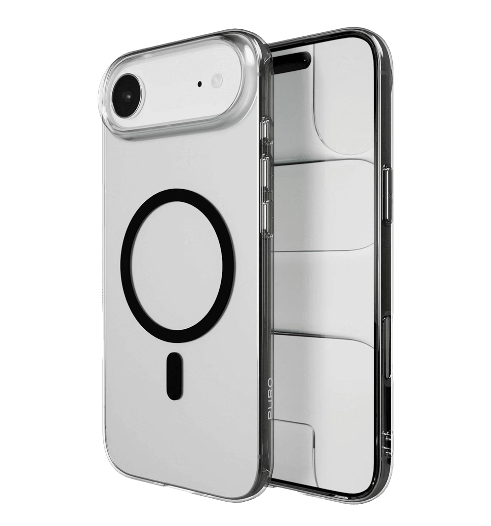 Чехол Puro Cover in TPU+PC "LITE MAG" with Magsafe for iPhone 17 Air, Transparent Black (PUIPC1766LITEMBLK)