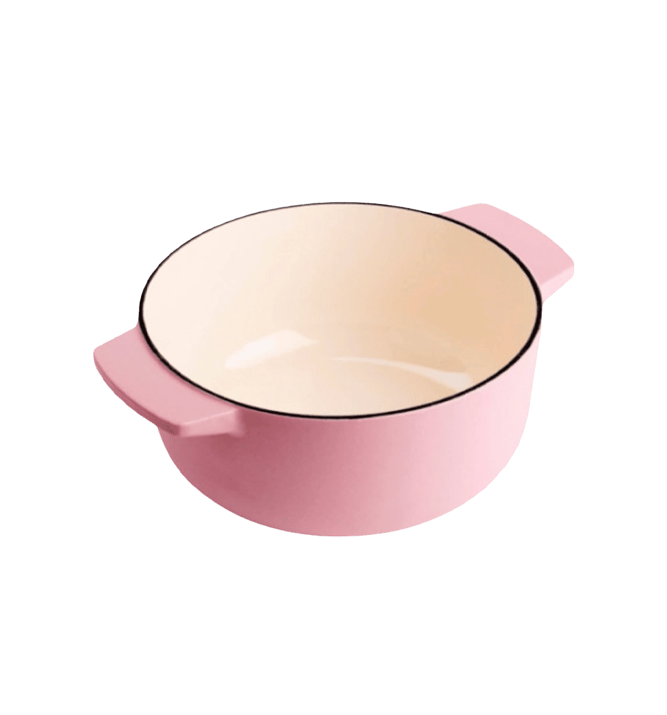 Каструля чавунна з кришкою KitchenAid, 22 см, 3,3 л, колір суха троянда (CC007430-001)