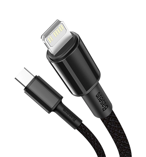 Кабель Baseus High Density Braided Type-C to Lightning PD 20W 1m Black (CATLGD-01)