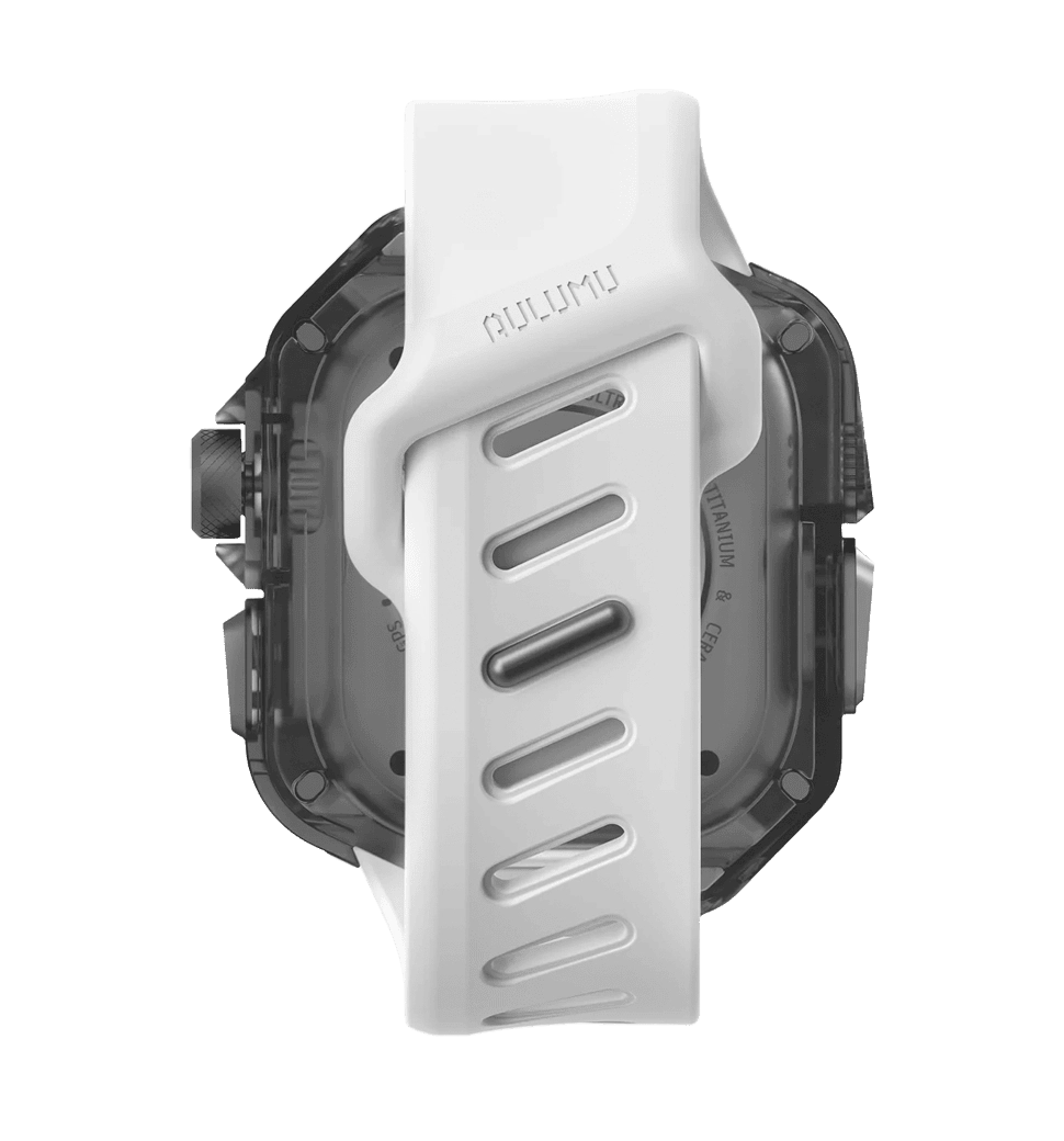 Ремінець AULUMU Titanium Cover+ White Band  titanium+orange A01-TI-WT