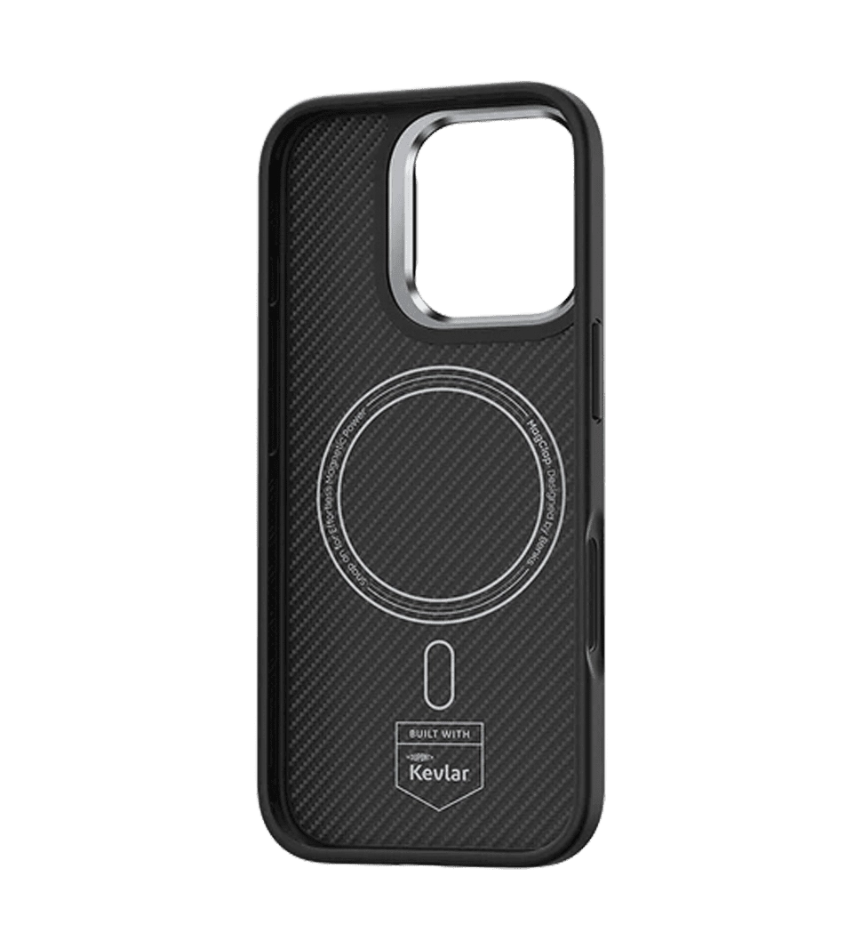 Чехол Benks Magnetic Kevlar ArmorPro Case iP16 Pro (600D/Black/Metal Frame)