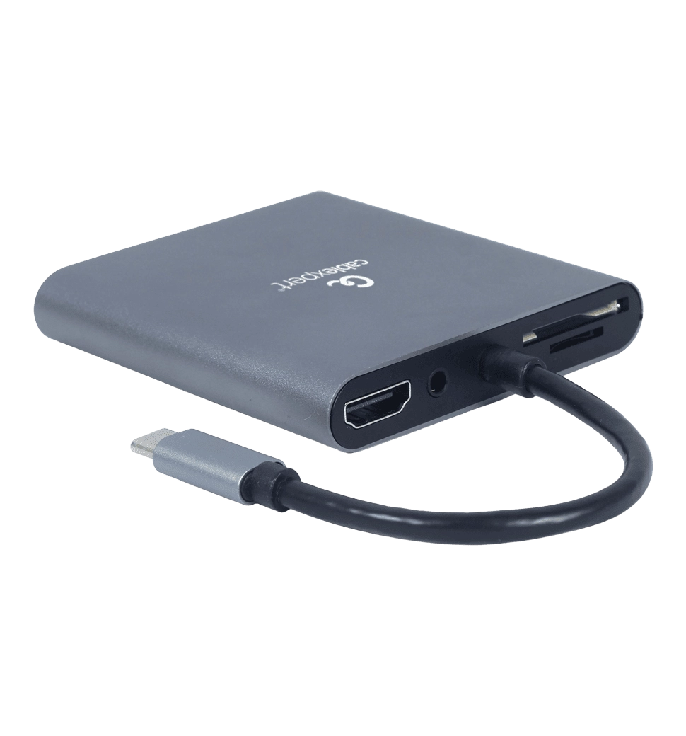 Адаптер Cablexpert A-CM-COMBO6-01, USB Type-C 6-в-1