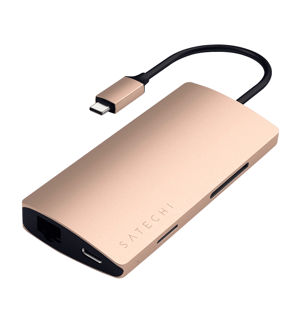 Satechi Type-C Multi-Port Adapter 4K with Ethernet V2 Gold (ST-TCMA2G)