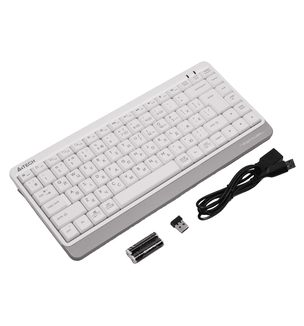 Клавиатура беспроводная A4Tech Fstyler FBK11 (White), USB, цвет белый
