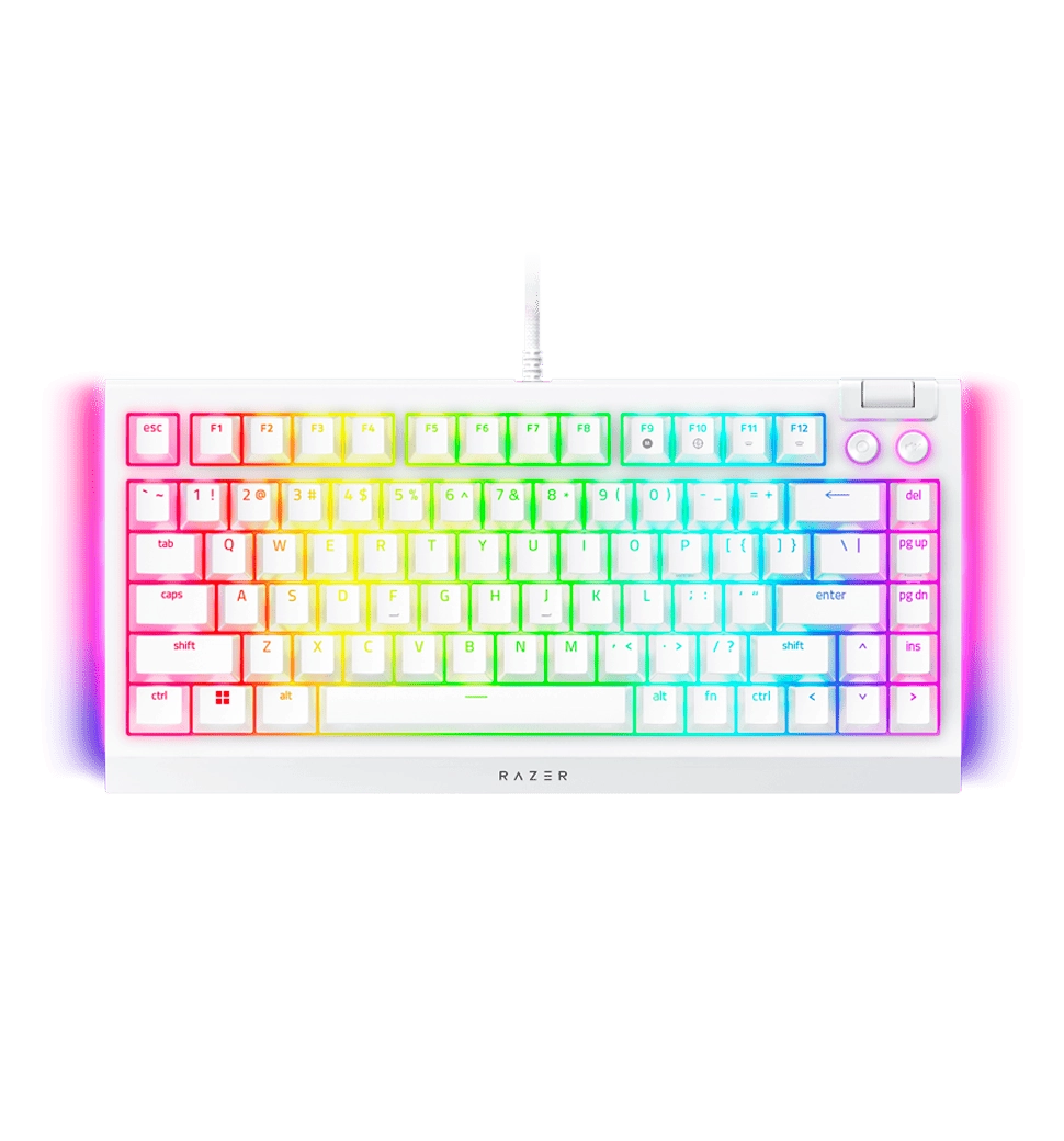 Клавіатура механічна RAZER BlackWidow V4 75%, White (RZ03-05001700-R3M1)