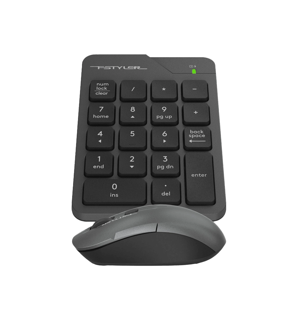 Комплект бездротовий клавіатура цифрова з мишою A4Tech Fstyler FG1600C Air2 (Grey), сірий колір
