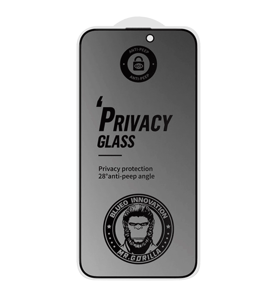 Захисне скло Blueo 2.5D Full Cover Anti-Peep Matte для Apple iPhone 15 Pro Max (6.7") (Чорний)