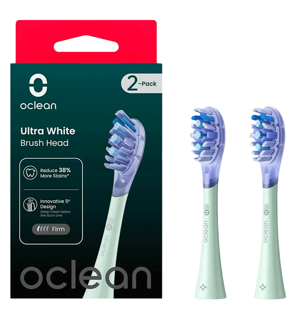 Насадка для зубной електрощетки Oclean UW01 G02 Ultra White Brush Head Green (2 шт) (6970810553529)