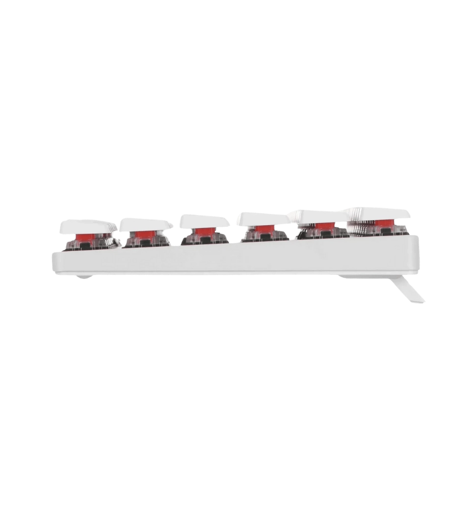 Клавіатура механічна Keychron K3 84Key, Gateron Red, BT/USB-A, Low Profile, EN/UKR, No Led, Біла