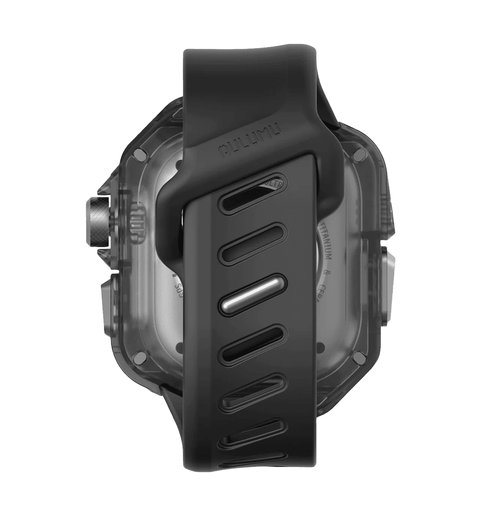 Ремінець AULUMU Titanium Cover+Black Band  titanium+ white A01-TI-BK