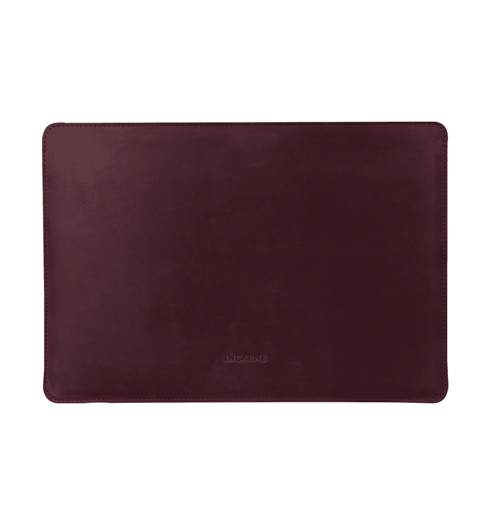 Шкіряний чохол INCARNE Gamma Plus MacBook Pro 16" 2019-2023 бордо