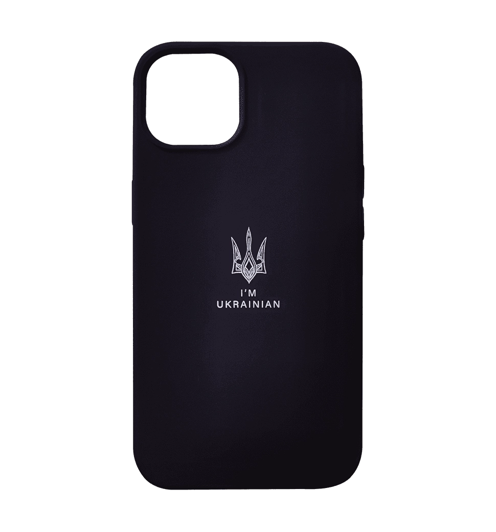 Чехол Silicon Case I'm Ukraine iPhone 13 Black