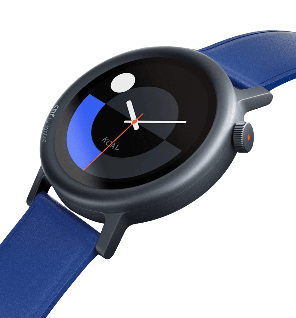 Смарт-годинник CMF by Nothing Watch Pro 2 (D398) Blue Metal body + Leather strap