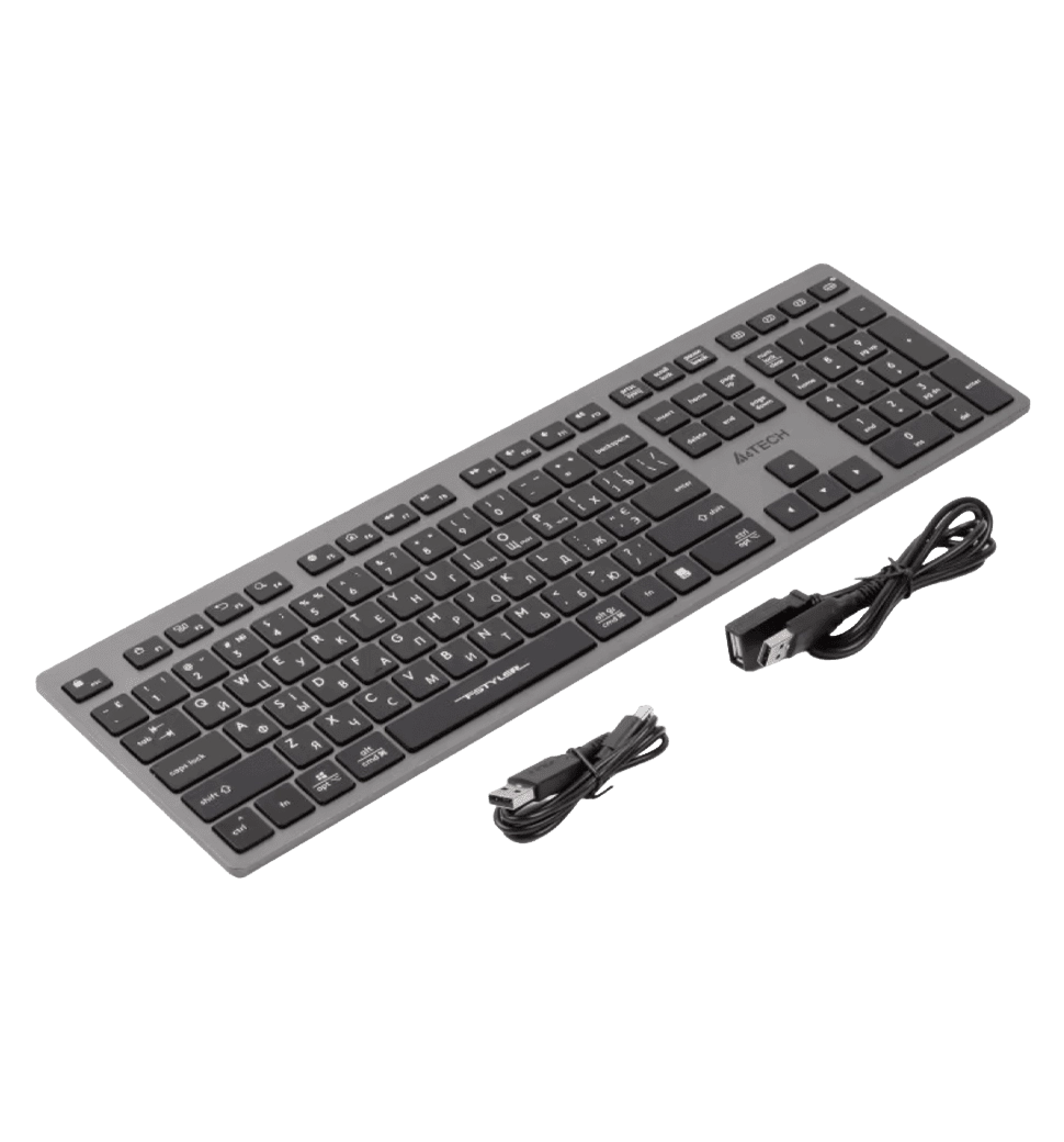 Клавіатура A4-Tech Fstyler FBX50C бездротовa, сірий