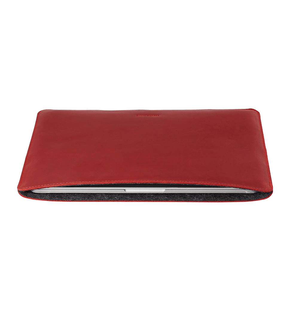 Кожаный чехол INCARNE Gamma Plus MacBook Pro 14" 2021-2023 красный