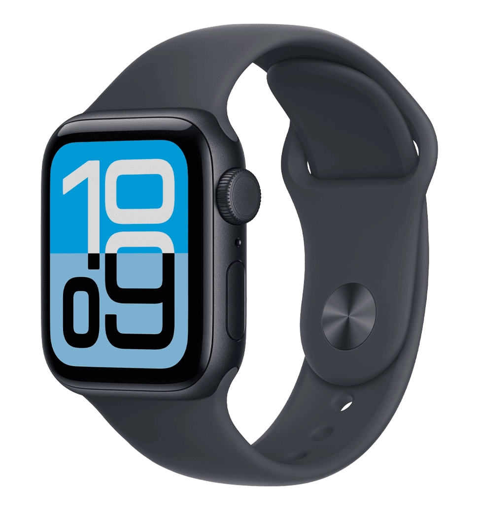 Apple Watch SE 3 GPS + Cellular 44mm Midnight Aluminium Case with Midnight Sport Band - M/L (MEPJ4)