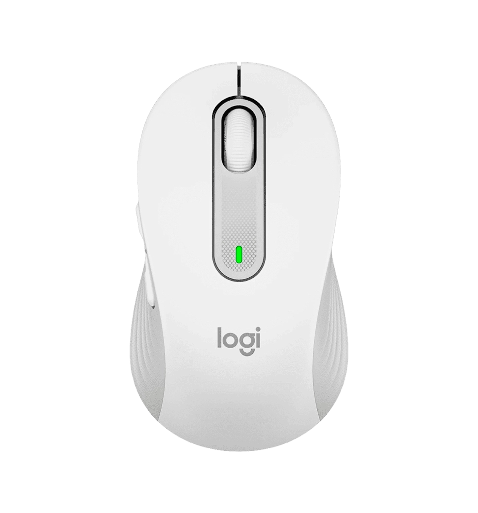 LOGITECH M650L Signature Bluetooth Mouse - OFF-WHITE - LEFT