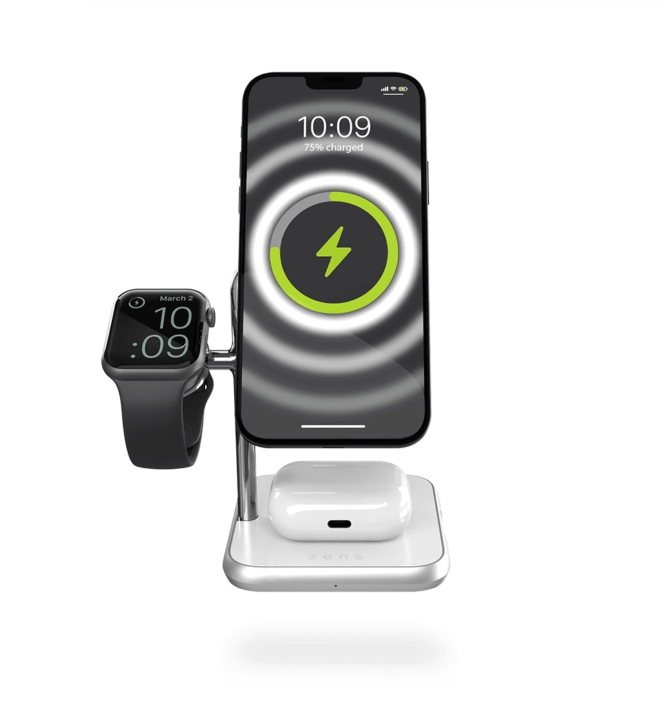 Зарядна станція Zens 4-in-1 MagSafe + Watch Wireless Charging Station White (ZEDC22W/00)