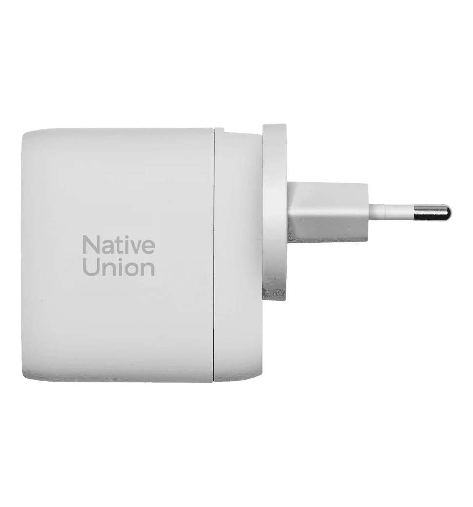 Зарядний пристрій Native Union Fast GaN Charger PD 67W 3 Ports White (FAST-PD67-WHT-2CA)
