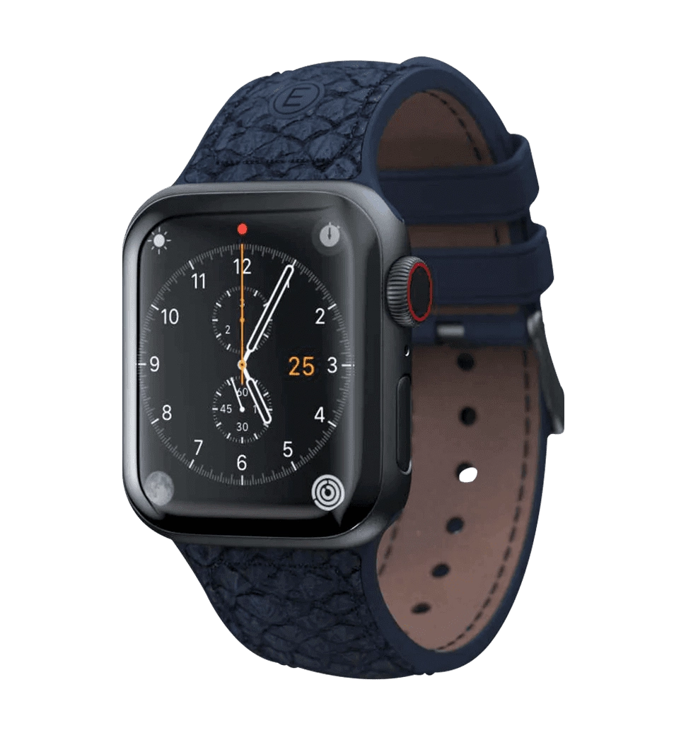 Ремінець Njord Salmon Leather Strap Petrol for Apple Watch 41mm/40mm (SL14111)