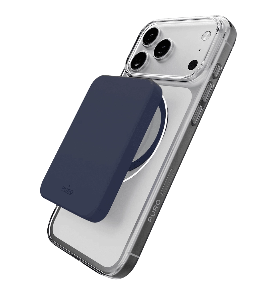 Чехол Puro Cover in TPU+PC "LITE MAG" with Magsafe for iPhone 17 Pro Max, transparent and dark blue PUIPC17P69LITEMDKBL