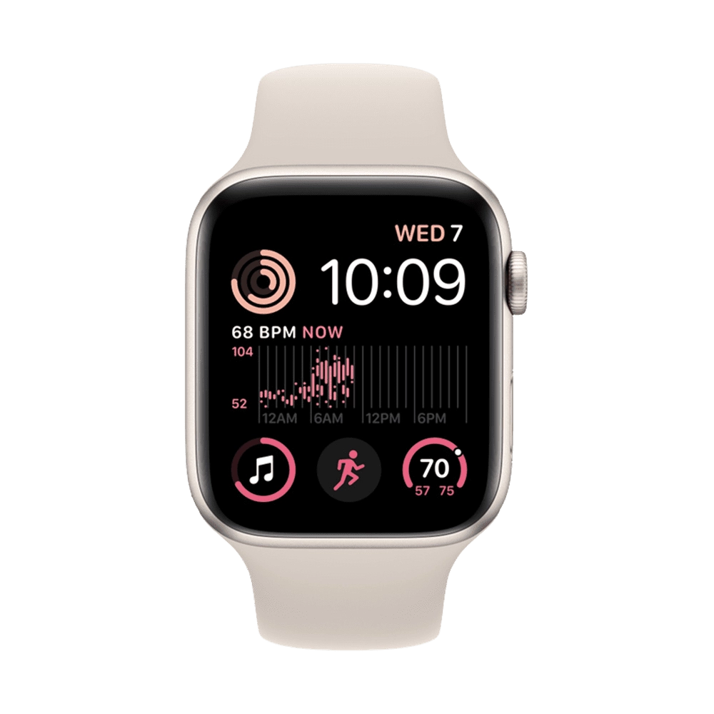 Смарт-годинник Apple Watch SE 2022 44mm Starlight Aluminum Case with Sport Band (MNJX3)