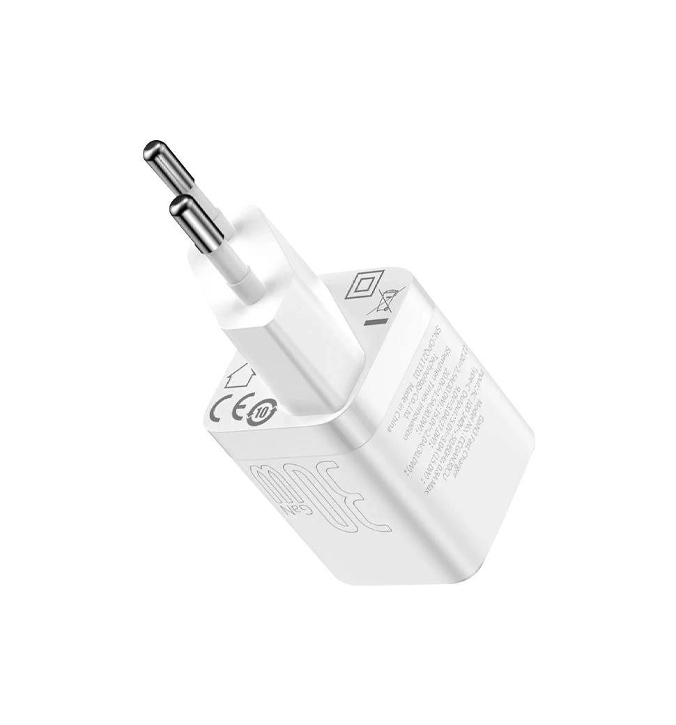 Адаптер Baseus GaN3 Fast Charger 30W Type-C White (CCGN010102)