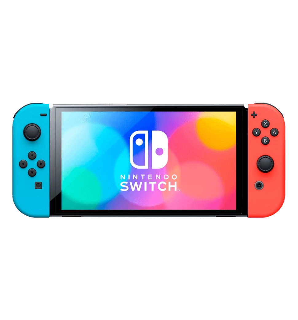 Портативная игровая приставка Nintendo Switch OLED with Neon Blue and Neon Red Joy-Con