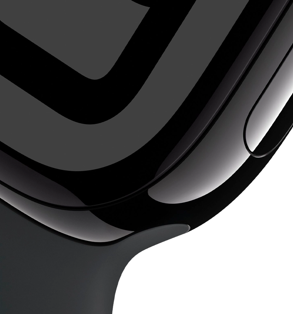 Apple Watch Series 10 46mm Jet Black Aluminum Case with Black Sport Band - S/M (MWWP3)