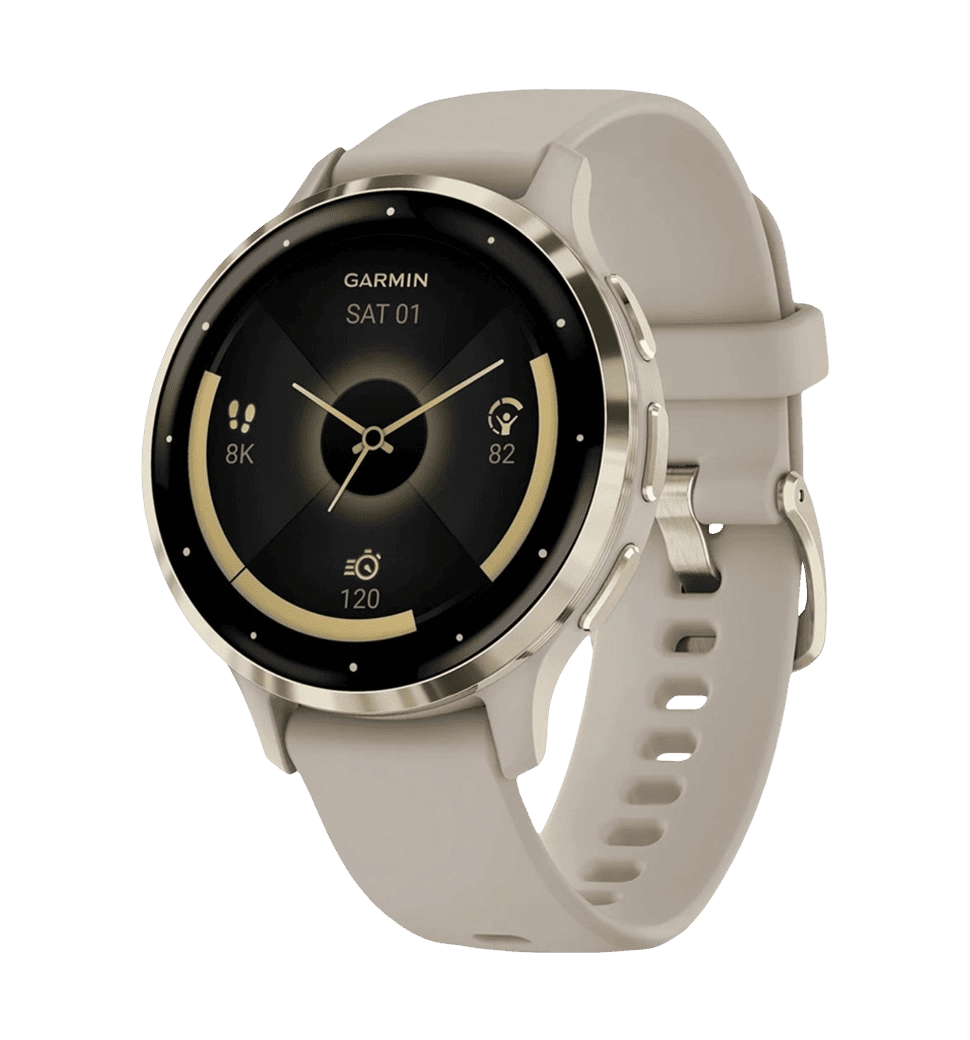 Смарт-часы Garmin Venu 3S Soft Gold S. Steel Bezel w. French Gray Case and S. Band (010-02785-02/52) UA