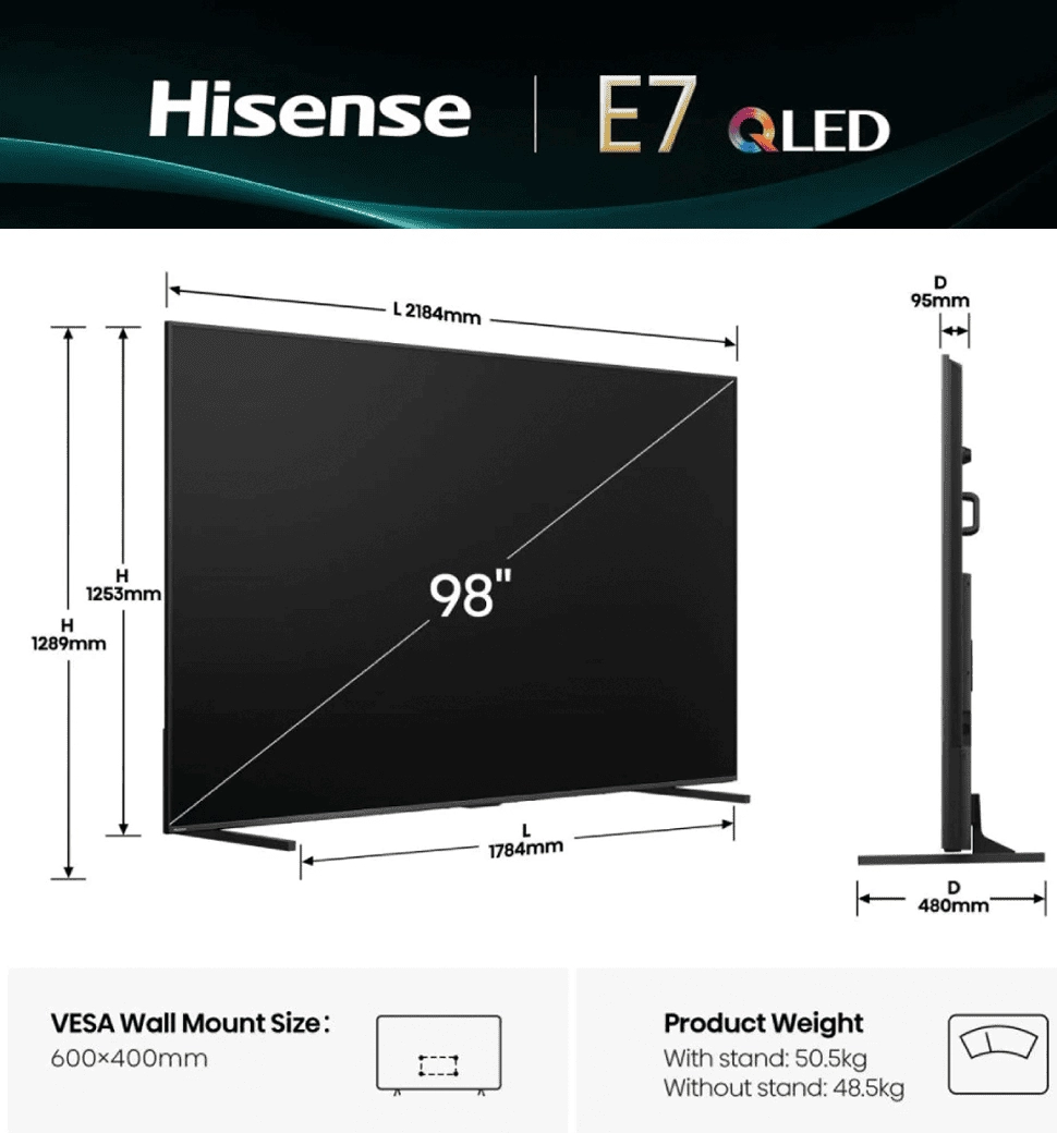 Телевізор HISENSE 98E7Q