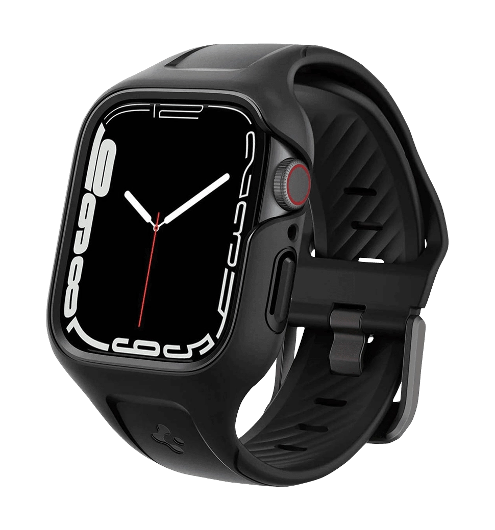 Чохол та ремінець 2в1 Spigen для Apple Watch 45mm Liquid Air Pro, Black(ACS04182)