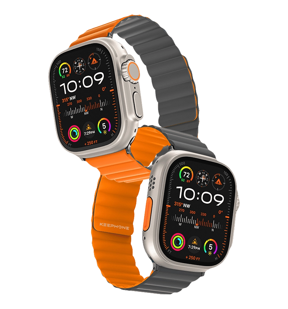 Ремінець Keephone iBands, Silicone Magnetic Snap Orange + Ash Grey (KPIBA49CAHOG)