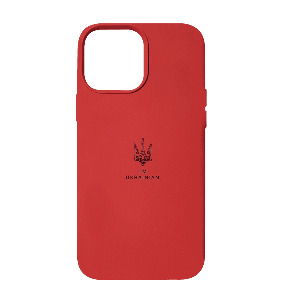 Чохол Silicon Case I'm Ukraine iPhone 13 Pro Max Red