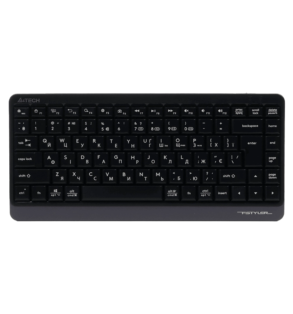 Клавиатура беспроводная A4Tech Fstyler FBK11 (Grey), USB, цвет серый