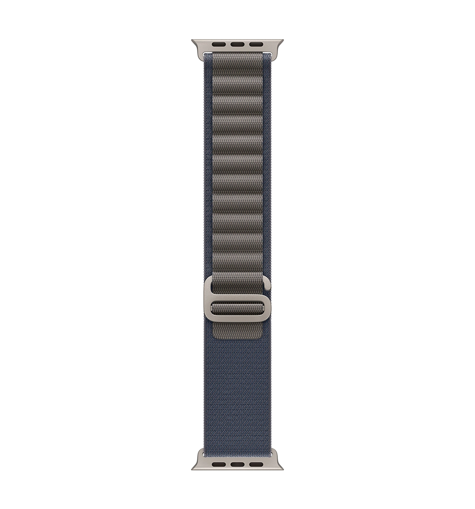 Apple Watch Ultra 2 49mm Natural Titanium Case with Blue Alpine Loop - Small (MREK3)