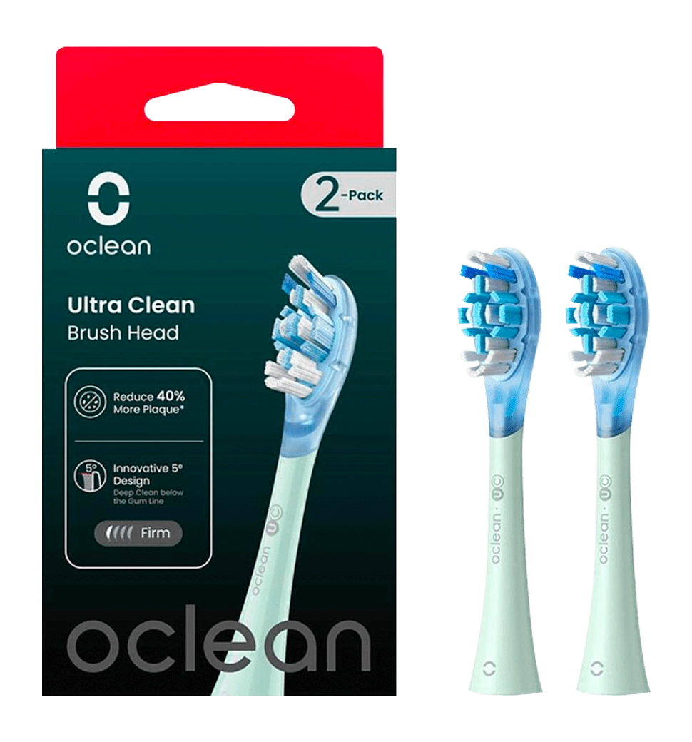 Насадка для зубной електрощетки Oclean UC01 G02 Ultra Clean Brush Head Green (2 шт) (6970810553512)