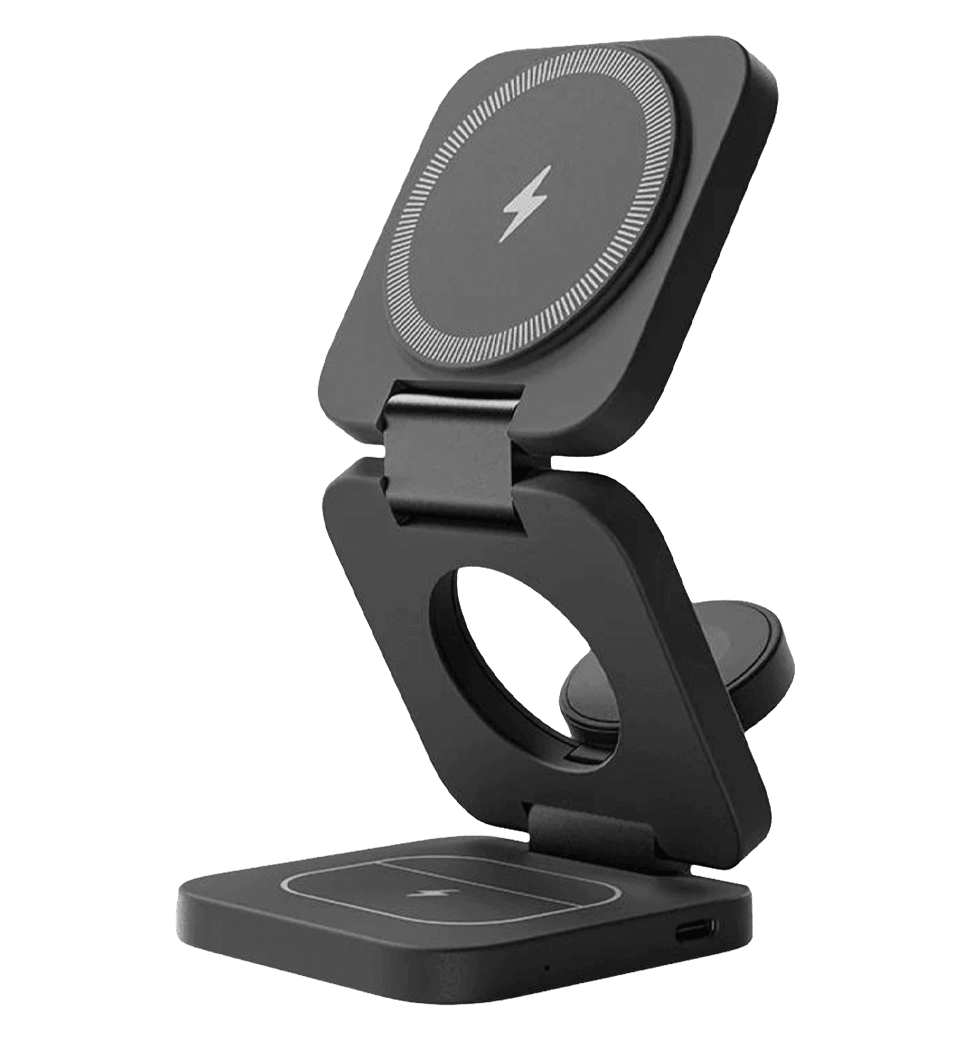 Зарядная станция Benks W13 3 in 1 foldable wireless charger Black