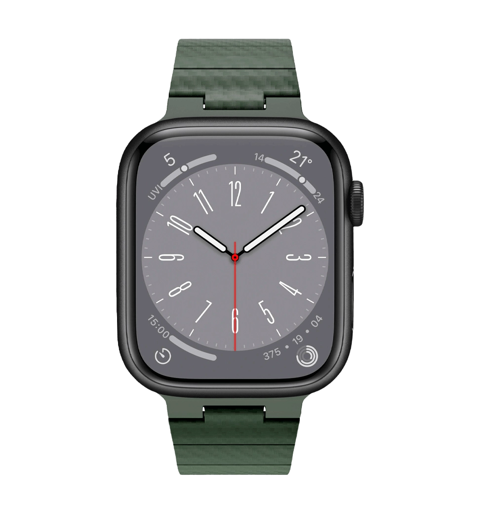 Ремешок Wiwu для Apple Watch 38/40/41mm Carbon Fiber pattern magnetic watch band Green