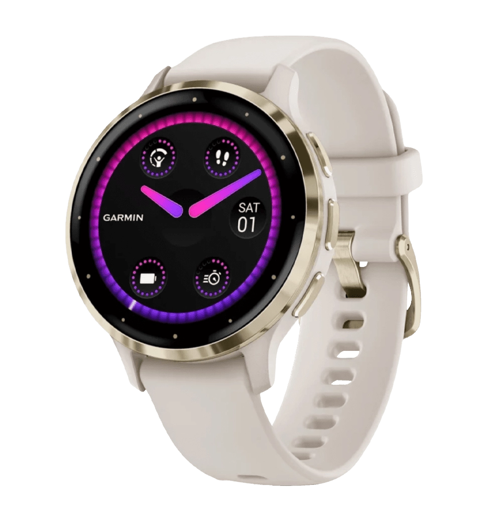 Garmin Venu 3S Soft Gold S. Steel Bezel with Ivory Case and S. Band (010-02785-04)