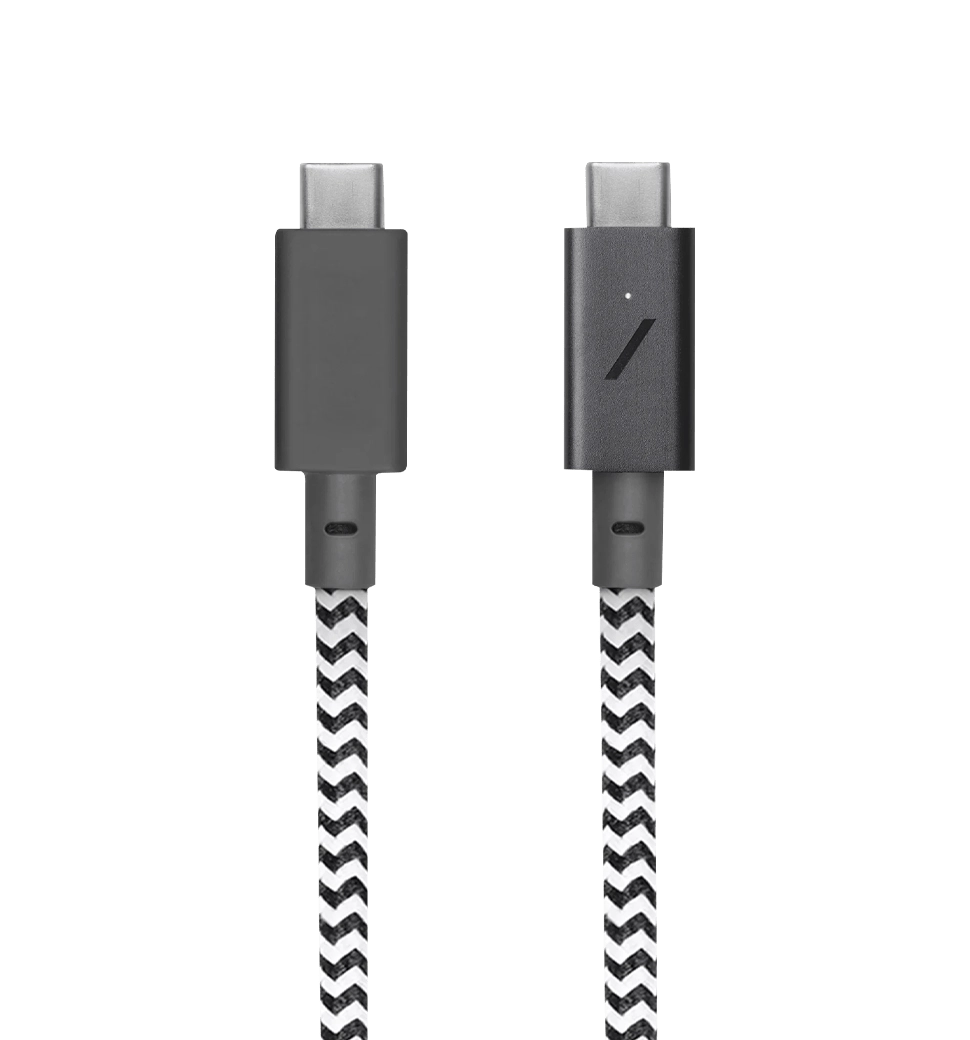 Кабель Native Union Belt Cable USB-C to USB-C Pro 240W Zebra (2.4 m) (BELT-PRO2-ZEB-NP)