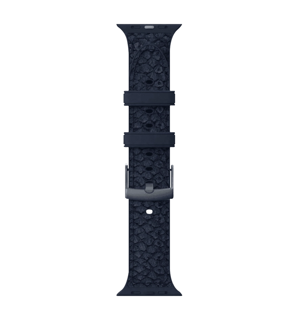 Ремінець Njord Salmon Leather Strap Petrol for Apple Watch 41mm/40mm (SL14111)
